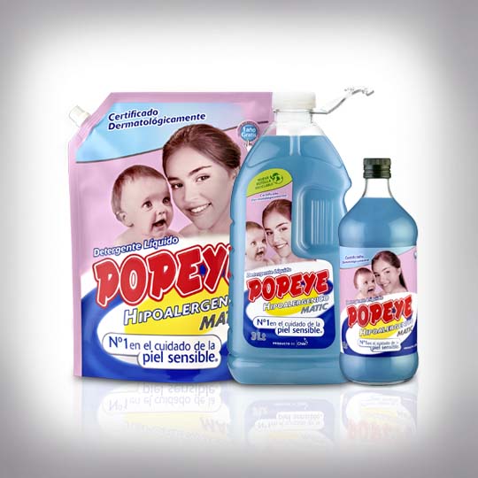 Detergente Hipoalergénico Popeye Bebé Matic